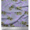 thumbnail image 1 of Soimoi Cotton Cambric Fabric Leaves & Wild Flower Floral Print Fabric by the Yard 42 Inch Wide, 1 of 1