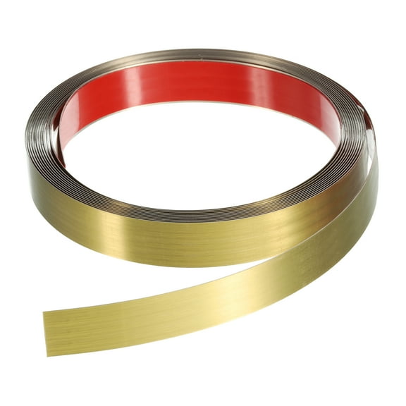 Peel Stick Trim, Molding & Wall Trim,Brushed Gold, 16.4 Ft x 0.8 Inch
