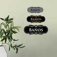 thumbnail image 3 of Signs ByLITA Designer Spanish Baños Sign (White/Red) - Medium, 3 of 5