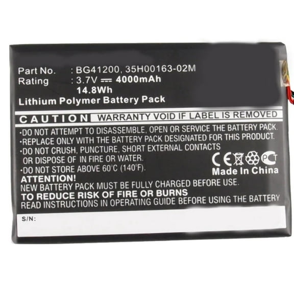 Batteries N Accessories BNA-WB-P5164 Tablets Battery - Li-Pol, 3.7V, 4000 mAh, Ultra High Capacity Battery - Replacement for HTC 35H00163-00M Battery