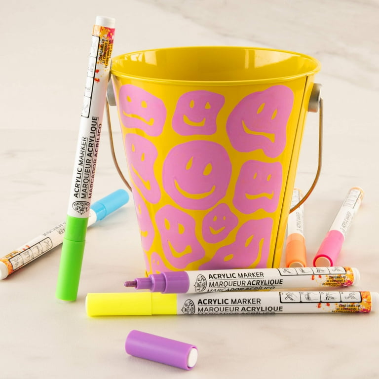 Royal & Langnickel Neon Acrylic Markers, 6 Colors photo 3