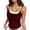 Red, variant on Cropped Tank Tops for Women Summer Layered Look Spaghetti Strap Slim Fitted Padded Camisole Y2k Going out Tops