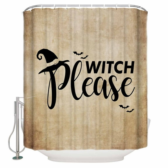 Halloween Please Witch Shower Curtain Set ，Waterproof Fabric Shower Curtains Shower Curtains for Bathroom,Bathroom Decor 72"x84"