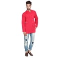 thumbnail image 1 of Kurta Courte en Coton pour Hommes Vêtements d'Inde (Rouge, 4TG), 1 of 5