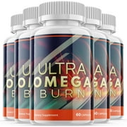 (5 Pack) Ultra Omega Burn - Keto Weight Loss Formula - Energy & Focus Boosting Dietary Supplements for Weight Management & Metabolism - Advanced Fat Burn Raspberry Ketones Pills - 300 Capsules