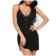 thumbnail image 1 of Ropa interior sexy Deep V Sexy Lace Suspender Dress Black Hollow Sexy camisón Fridja nalpqowj18102, 1 of 7