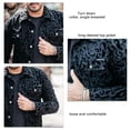 thumbnail image 4 of Chaqueta con estampado de leopardo para hombre Tendencia de moda Casual Chaqueta superior de manga larga con estampado de leopardo de un solo pecho Negro S, 4 of 5