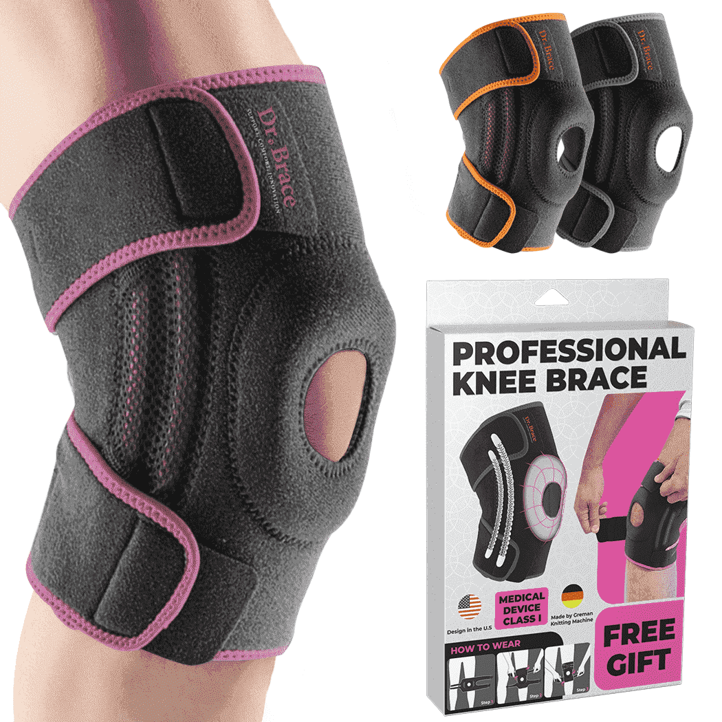 DR. BRACE Compression Knee Brace with Side Stabilizers & Patella Gel Pads, Knee Support for Knee Pain, Running & Sports, Men & Women (Orion's, XX-Large)