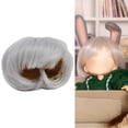 thumbnail image 3 of Peluca de muñeca suave Accesorios para el cabello de muñeca Resistente a altas temperaturas Cabello de muñeca para Corto Plata, 3 of 9
