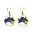 thumbnail image 1 of Australia mapa territorio y estado colorida ilustración Ear Dangle Golden Drop Earring Jewelry Mujer Unbranded M, 1 of 3