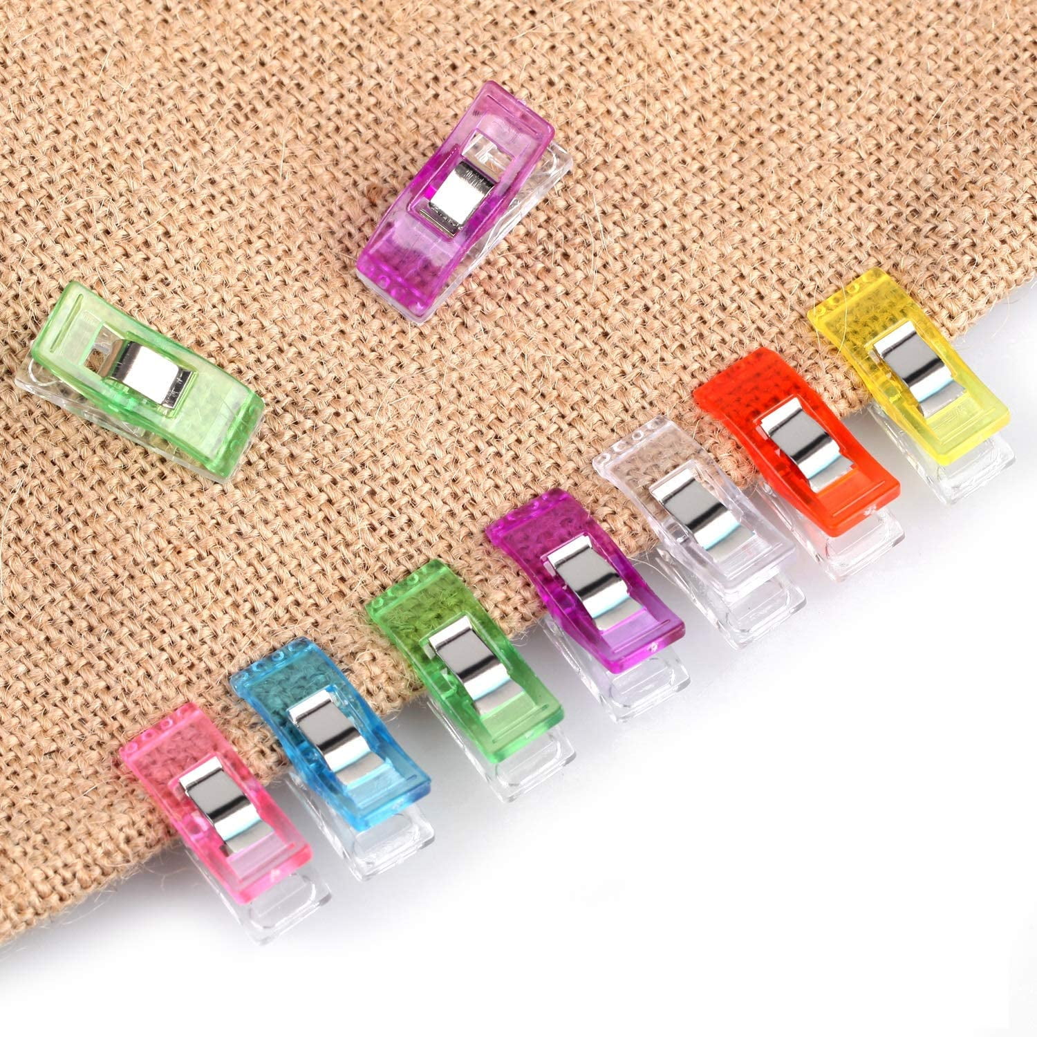 20pcs Sewing Clips Muti-Colored Quilting Clips Binding Clips No Pins Clips Plastic Clips for Crafting Crocheting Knitting 