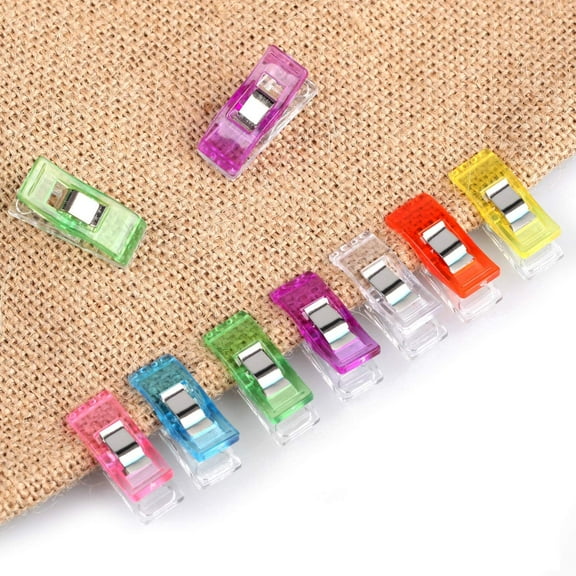 Clips for Sewing, 50pcs Sewing Clips Plastic Quilting Crafting Clips, No Pins Clips for Crochet Knitting Safety Clip