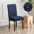 thumbnail image 1 of JM Funda para silla de comedor retráctil, lavable, impermeable, para silla de comedor (azul marino) JM JM, 1 of 5