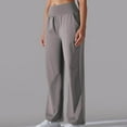 thumbnail image 5 of BXINGOHAI Wide Leg Pants for Women Yoga Pants With Pockets Stretch Loose Casual Lounge Pants Gray,M, 5 of 6