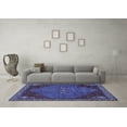 thumbnail image 3 of Ahgly Company Machine Washable Indoor Rectangle Persian Blue Traditional Area Rugs, 2' x 5', 3 of 4
