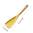 thumbnail image 2 of Silicone Spatula Kitchen Turner, Multicolor Silica Gel Head With Wooden Handle, Heat Resistant Nonstick Cooking and Baking Utensil for Flipping, Scraping and Mixing, 2 of 5