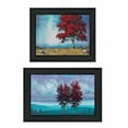 thumbnail image 2 of Set Of Two Red Trees 2 Black Framed Print Wall Art, 2 of 3