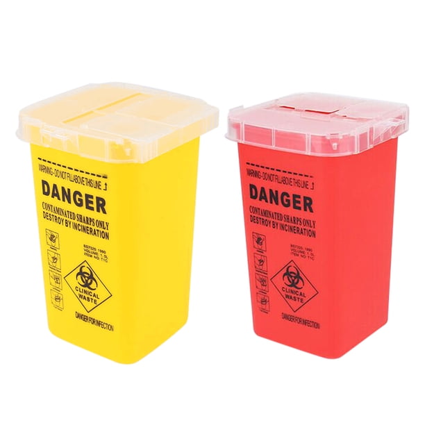 Contenedor de objetos punzantes Irfora 1 UNIDS Tattoo Medical Plastic Sharps Container Biohazard Aguja Eliminación 1L Caja de residuos para tatuajes Accesorios Irfora Contenedor de objetos punzantes