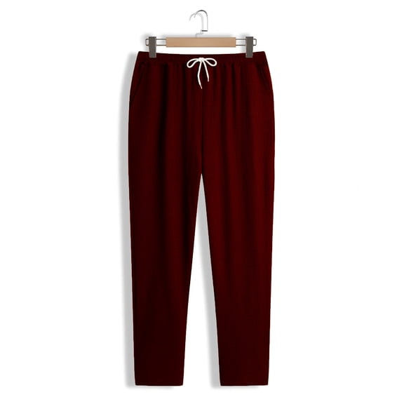 asjyhkr Mens Casual pants Wide Leg Drawstring Elastic Waist Lounge Pants with Pockets