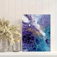 thumbnail image 2 of Qisvanset Abstract Fluid Pour Canvas Art 15.75x11.81 Inches, 2 of 8