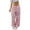 Pink, variant on EDFBUYKRS Female Women Pants Casual Womens Fall Pantsuits Dressy Casual Women's Plus Size Tethered Straight Cargo Pants Straight Wide Leg Loose Casual Trousers Xxl