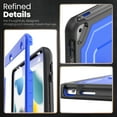 thumbnail image 4 of ELEHOLD Rugged Case with Pencil Holder For iPad 9th/8th/7th Generation, Built-in Kickstand Double-Layer Protection Full-Body Shockproof Cover For iPad 9th/8th/7th Generation,Blue, 4 of 11