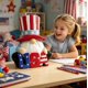 thumbnail image 3 of Decoración de Mesa con Gnomo Patriótico: Figura de Resina con Temática Estadounidense y Sombrero a Rayas para Las Celebraciones Del Día de La Independencia Del 4 de Julio, Ideal para Decorar La Repis, 3 of 6