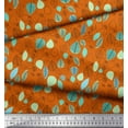 thumbnail image 2 of Soimoi Orange Heavy Canvas Fabric Leaves Folk Art Printed Craft Fabric by the Yard 58 Inch Wide, 2 of 3