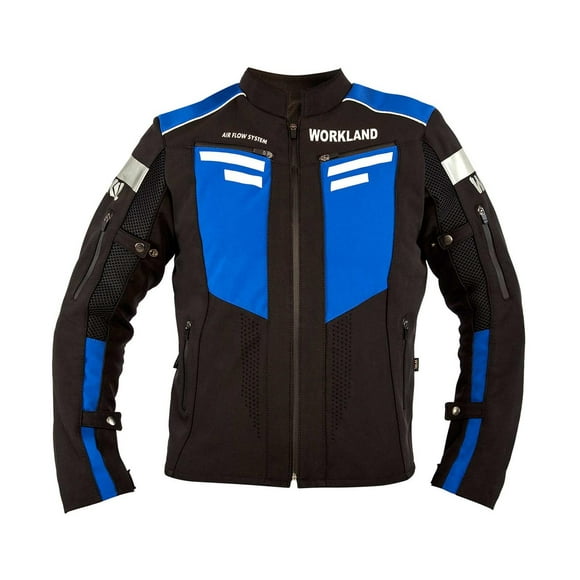 Chamarra motociclista hombre protectores reflejante impermeable WORKLAND 1985 azul 3xl Workland 1985NEGRAZUL