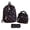 Black, variant on Weebloom Bow School Backpack With Lunch Box Pencil Case For Kids Girls Cute 3Pcs School Bags Set Lightweight Floral Backpack Daypack College Large Bookbag Elementary Middle School Black