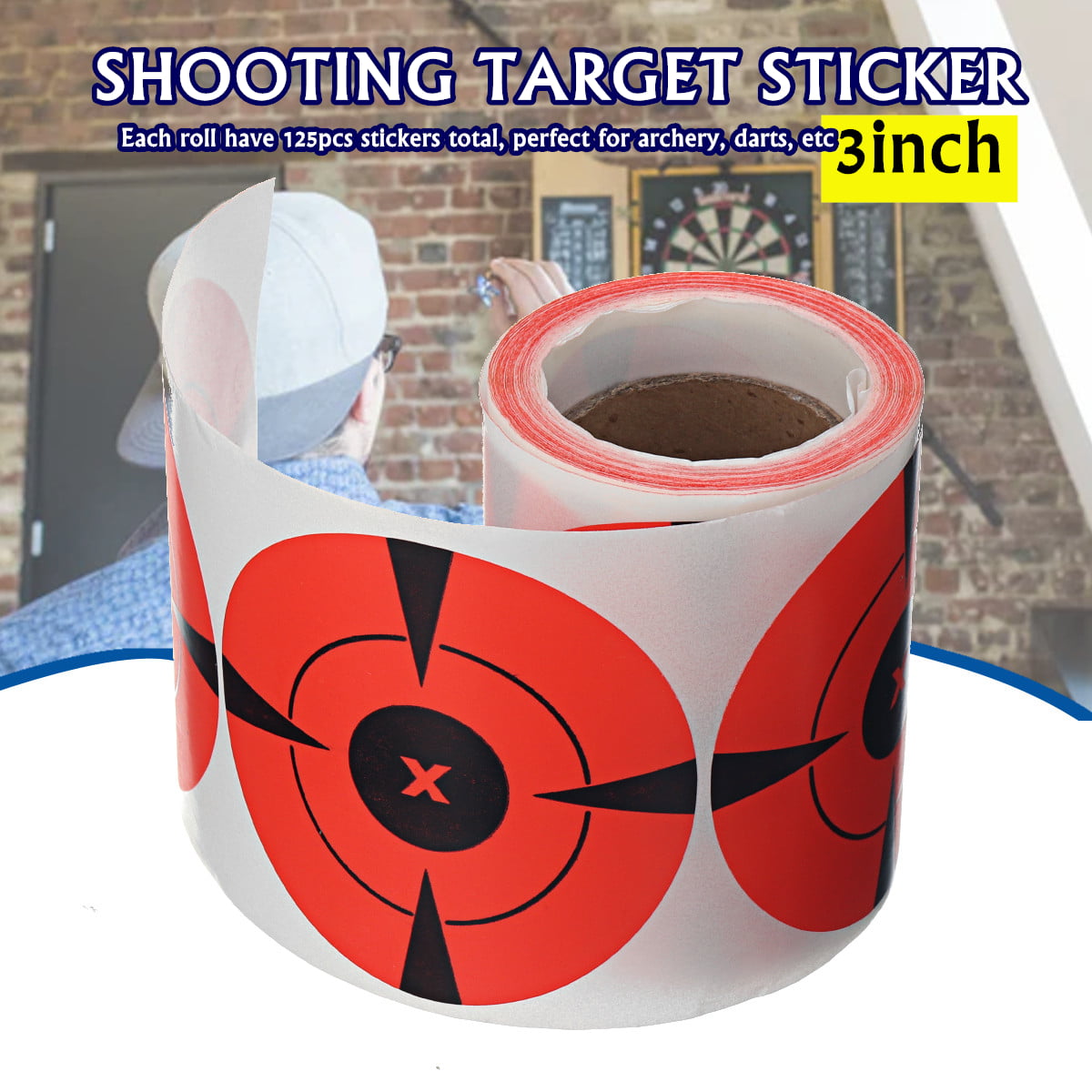 TM Free Shipping Target Pasters 3 Inch Round Adhesive Shooting Targets.. Hybsk 
