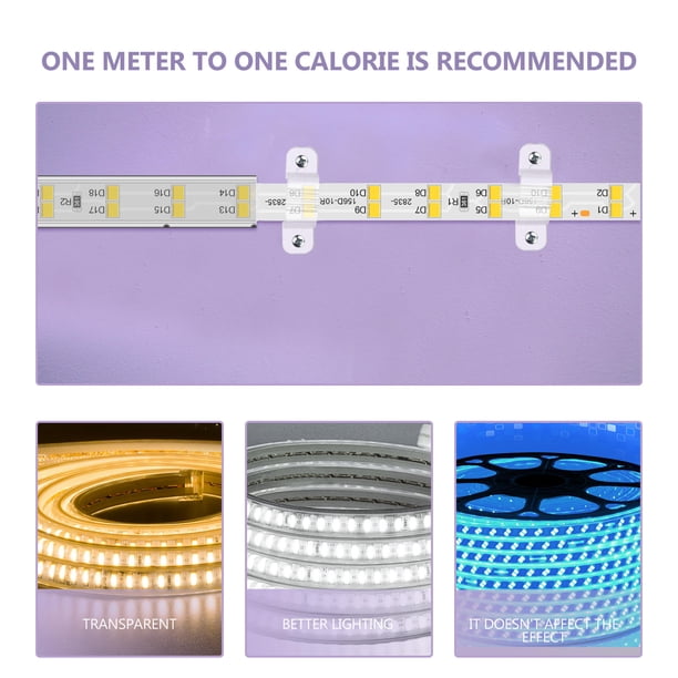 unbranded 100Ud Soportes Transparentes Para Luces De LED Resistentes Y Seguros Para Uso Prolongado