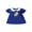 Blue, variant on BemeyourBBs Toddler Baby Girl Back to School Dress Outfit Kids Kindergarten Dress Outfits Bow Pencil Embroidery Puff Short Sleeve Peter Pan Doll Collar A-Line Dress Toddler Baby Girl Summer Dress