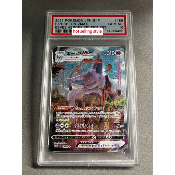 Diy PTCG Gengar Charizard Mewtwo Rating Collection Card Copy Version 10 Rating Card Eevee Classic limited Anime Cards Gift Toy