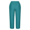 thumbnail image 5 of Lmnyox Summer Fashion Capri Pants for Women Baggy Straight Leg Capris with Pocket Lightweight Cropped Trousers, 5 of 5