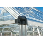 Palram - Canopia Snap & Grow 8 x 8 Polycarbonate/Aluminum Walk-In Greenhouse – Silver - with Roof Vent