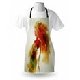 thumbnail image 3 of Girls Apron Girl Figure with Flowers and Leaves Floral Abstract Art Spring Theme Artwork, Unisex Kitchen Bib Apron with Adjustable Neck for Cooking Baking Gardening, Eggshell Orange, by Ambesonne, 3 of 3