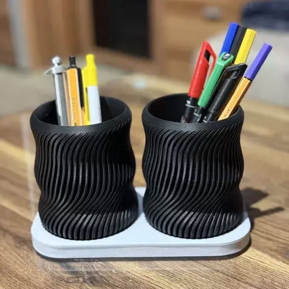 Pen Holder Desk Organizer, 360 Degree Rotating Pen Holder For Desk