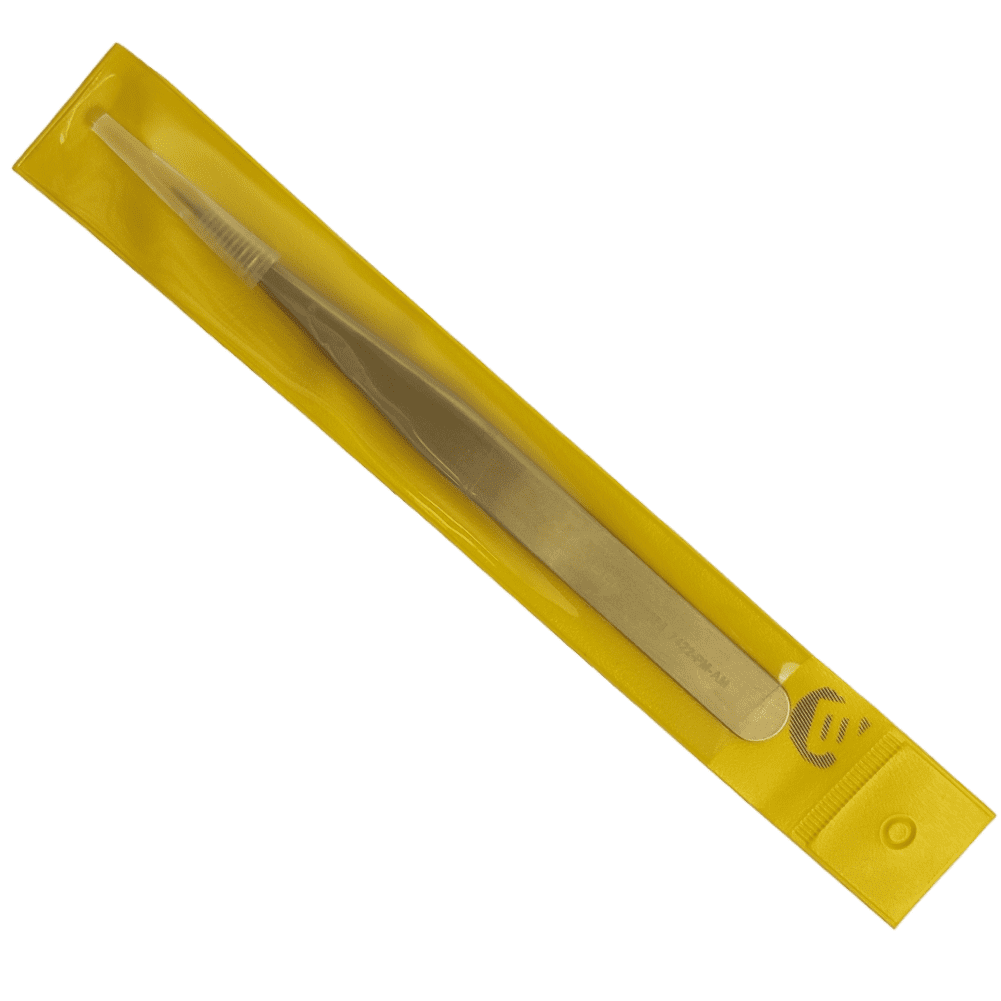 Bergeon 7422-PM-AM precision tweezers in brass for watchmaker's and jewellers 130 mm