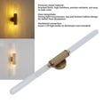 thumbnail image 3 of Zaqw Wall Sconce Gold Iron Glass Hardwired 2 Lights G9 Living Room, 3 of 7