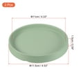 thumbnail image 2 of Unique Bargains 4.5' Ceramic Round Planter Saucer Flower Pot Drip Tray Coaster, Green 2 Pack, 2 of 5