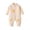 Pink, variant on QIbmong Infants Newborn Romper Button down Long Sleeve Collared V Neck Bodysuit Casual Claw Embroidery Cute Winter Warm Clothing Sets(12-18 Months,Yellow)