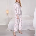 thumbnail image 3 of Balery Valentine's Day Pattern Pajama Sets for Women Long Sleeve 2 Piece Sleepwear Loungewear Sets Soft PJ's with Pockets Long Sleeve Comfy Pj Sets-Small, 3 of 7