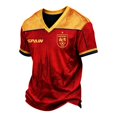 thumbnail image 4 of SJLDQY Mens Spain Fans Soccer Tshirts Short Sleeve International Football T-Shirts for Men Casual V Neck Spanish Letter Graphic Breathable Athletic Tops, 4 of 4