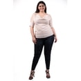 thumbnail image 1 of Blusa escote drapeado Roman Fashion Tallas Extras 1881 Beige 40, 1 of 6