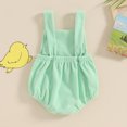 thumbnail image 4 of ESASSALY Newborn Baby Boy Girl Farm Chickens Embroidery Sleeveless Corduroy Romper Overalls, 4 of 8