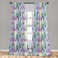 thumbnail image 5 of Ambesonne Abstract Curtains, Oriental Leopard Motif, Pair of 28"x63", Multicolor, 5 of 5