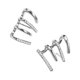 thumbnail image 1 of Qarigey Pendientes De Garra Fáciles De Usar Convenientes Para El Diario Pendientes Para Mujer Amplia Aplicación Elegante Plata Type3 NO3, 1 of 6