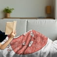 thumbnail image 3 of Saying Soft Flannel Fleece Throw Blanket, Wake up When Winter over Phrase over Sleeping Baby Fox with Mother, Cozy Plush for Indoor and Outdoor Use, 70" x 90", Coral Rust and Blush, by Ambesonne, 3 of 5