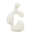 thumbnail image 2 of Studio 350 White Polystone Curved Shaped Abstract Sculpture with Speckled Texturing 7"W, 11"H, 2 of 5